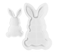 Molde para portavelas de silicona - Decoración artística de cemento con forma de conejo, molde de fundición de resina epoxi, para centro de mesa, cena, boda, , casa y salón