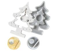 Molde Para Portavelas | Moldes De Árbol De Navidad Para Resina Epoxi,2 Piezas Molde De Cemento Para Manualidades Decoración De Mesa Para Fiestas Bodas Centros De Mesa