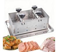 Molde para prensa de carne, acero inoxidable 304, diseño grueso para hamburguesas rellenas y deslizadores, placa de 1,5 mm de grosor, ideal para barbacoa y cocina