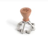 Molde para Raviolis y Galletas Marcato, Formas para Raviolis, Cortadores para Galletas, de Madera Maciza y Aluminio Fundido a Presión, Stampino en Forma de Flor de 70 mm
