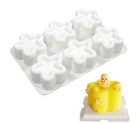 Molde para tartas, con revestimiento antiadherente y 6 huecos, forma de mousse de frambuesa, para principiantes, adultos, niños, pudín de chocolate, velas, panadería, vacaciones