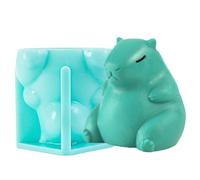 Molde para tartas, difusor de piedra capibara 3D, para adornos de coche, silicona de alimenticio, moldes para hacer velas para tartas de mousse, cubitos de hielo de chocolate, jabón, estatuas de