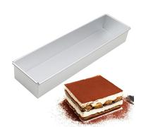 Molde para tartas genérico para hornear, 15,74 x 3,93 x 2,36 pulgadas Molde para tartas de, molde de aluminio antiadherente para tartas - Molde para helados rectangular de aluminio