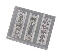 Molde para uñas con rosetón en relieve, plantilla de sello de manicura de silicona para diseños de arte profesional y doméstico, moldes de gotas de gel fáciles de usar