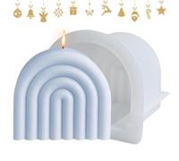 Molde para velas arcoíris,Moldes de jabón de puente de arcoíris de línea geométrica única - Molde de resina epoxi para manualidades, antiadherente, 3D, para jabón, torta, Fondant, vela