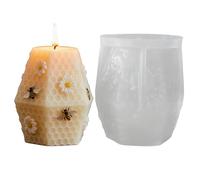 Molde Para Velas Beehive: Versatilidad De Elaboración Mejorada, Arte De Elaboración Realista | Molde De Vela Cilíndrico Con Forma De Colmena Para El Hogar, Escuela, Estudio, De Reunión, Niños,