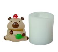 Molde para velas Capybara, forma de animal, moldes de silicona 3D para velas, estatuas de resina, jabón, arcilla, chocolate y , 7 x 7 x 7,5 cm, 7,5 x 7,5 x 7,7 cm, 8 x 8 x 7,5 cm, 8,2 x 7,8 x