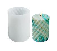 Molde para velas cilíndricas Fundición en 3D para bricolaje Velas aromáticas hechas a mano Jabón de baño Arte Artesanía Adorno de escritorio Kit de velas para fabricación de velas