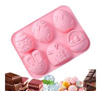 Molde para velas de conejito - Bandeja antiadherente de silicona de 19,6 x 12,8 x 1,4 cm, molde para postres navideños, forma flexible duradera | Usos para hornear chocolate Cupcake Candy Jelly