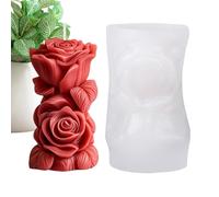Molde para velas de flores, molde de de silicona reutilizable, diseño flexible, fácil de limpiar, juego de 1 pieza, perfecto para manualidades, decoración de , fabricación de jabón