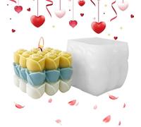 Molde para velas de flores, suministros para hacer velas, molde de cubo de rosa 3D, molde de resina de flores, para adornos de yeso, manualidades, decoración del hogar, familia, amigos, vacaciones