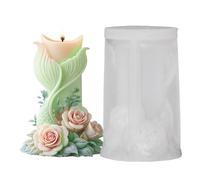 Molde para velas Molde de cola de 3D para fundición con flores