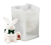 Molde para velas: molde de silicona 3D de conejo huevo con tecnología de liberación fácil de 2026, silicona de alta densidad mejorada de alimenticio, retención de alto detalle, artesanía DIY