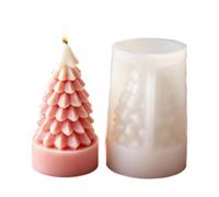 Molde para velas para árbol de Navidad, fácil de desmoldear, antiadherente | Forma de vela para hacer velas de resina epoxi, jabón, yeso, caramelos, chocolate, decoración del hogar, A