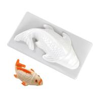 Molde Pastel (1 Unidad) - 3D Pescado Koi Para Tortas Arroz | Reutilizable Antiadherente PP Chocolate Gelatina | Desmoldado Fácil, Para Hojaldre Cantonesa Pastel Luna Mousse Fondant Dulces Co