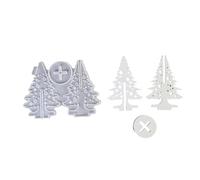 Molde permanente de silicona para árbol de Navidad para hacer joyas, plan de liberación, apto para lavavajillas, herramienta de manualidades de silicona reciclable