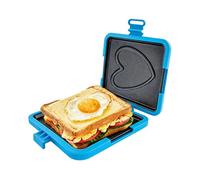 Molde portátil para sándwich para microondas, herramienta de sándwich tostada para aperitivos calientes para cocinar fácilmente, resistente al calor con recubrimiento antiadherente, accesorio de