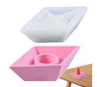 Molde portavelas - Silicona 9.9x6.1x2.7cm | Molde de resina en forma de de papel, forma para realizar, herramienta de fusión artesanal DIY | Creación de un regalo para l