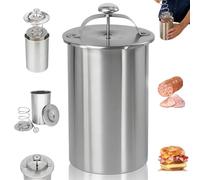 Molde prensador de carne para carnes frías, máquina para hacer carne fría de acero inoxidable 304 espesada con termómetro para desayunos familiares, 1,5 L