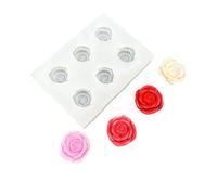 Molde profesional de silicona para manualidades de rosas para hacer jabón de chocolate, postre, hornear, molde de silicona para hacer jabón