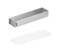 Molde rectangular antiadherente para tartas, de aleación de aluminio, bandeja para hornear tartas con dos raspadores de metal, marco extraíble para mousse de tarta de queso y tiramisú (30 cm con tapa)