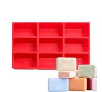 Molde Rectangular De Silicona 9 Cavidades - De Jabón Proceso Frío Y Sartén Para Pan Creativo | Molde Flexible, Pan Bollería, Desmolde Fácil, Apto Lavavajillas Y Antiadherente