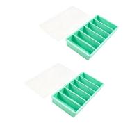 Molde rectangular de silicona para alimentos de 10 cavidades con tapa apilable, se adapta a botellas de boca estrecha, palitos de hielo de fusión lenta