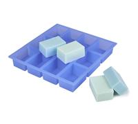 Molde rectangular de silicona para jab?n JET LAG, 4 oz, 12 barras de jab?n, molde para jab?n