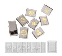 Molde rectangular multifuncional de almacenamiento resistente al agua y al polvo, moldes hechos a mano para una clasificación eficiente de moldes de resina epoxi