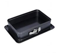 Molde rectangular para tartas con base desmontable para extracción limpia de pasteles, material de acero al carbono para hornear estable