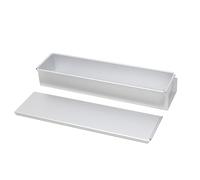 Molde rectangular para tartas - Molde antiadherente, bandeja para hornear de acero al carbono premium | Molde de mousse de aluminio con tapa Molde rectangular