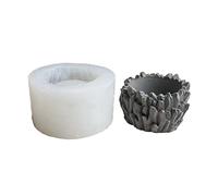 Molde redondo de resina de silicona para macetas, florero de fundición epoxi, soporte para plantas de cemento, moldes de adorno para epoxi