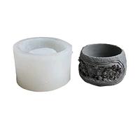 Molde redondo de resina de silicona para macetas, florero de fundición epoxi, soporte para plantas de cemento, moldes de adorno para epoxi