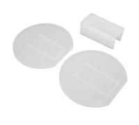 Molde redondo de silicona de 3 piezas, molde de acuario reutilizable y flexible para proyectos de manualidades, grueso y fácil de liberar