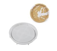Molde redondo de silicona para macetas de frutas, moldes de bandeja de frutas, moldes de cristal suave y flexible, moldes para platos de joyería, varios patrones