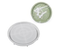 Molde redondo de silicona para macetas de frutas, moldes de bandeja de frutas, moldes de cristal suave y flexible, moldes para platos de joyería, varios patrones