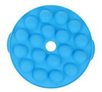 Molde Redondo de Silicona para Piruletas, 18 Agujeros Azul | Reutilizable, Fácil de Desmoldar, Forma Creativa y Estable, para Galletas y Elaboración Casera