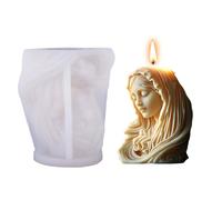 Molde religioso de silicona, molde 3D para velas de la Virgen María/Jesús, molde de resina epoxi para decoración del hogar y elaboración de velas, pasteles y jabón
