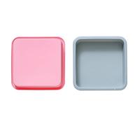 Molde Silicona 2Pcs Molde De Silicona Para Pastel Cuadrado Para Hornear Galleta De Chocolate Molde De Postre Azul Rosa