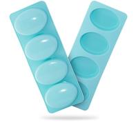 Molde Silicona 4 Pastillas Ovaladas en Uno | Para Jabones, Champús, Desodorantes y Más | Antiadherente y Flexible | Versátil y Fácil de Usar