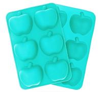 Molde Silicona 6 Medias Manzanas en Uno | Resistente a Altas y Bajas Temperaturas | Ideal para Velas, Jabones y Manualidades | 7,5x7,5x2,5 cm | 120g Peso Aprox.