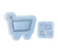 Molde Silicona Flexible Para Crear Carro Compras Cartero Resina Moldura Colgante Para Entusiastas Las Joyas Y Amantes Artesan