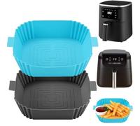 Molde Silicona Freidora de Aire-2 Piezas Accesorios Freidora Sin Aceite Moldes Silicona Freidora Aire Compatible con Cecotec Cosori 5,5 l,AccesoriosFryer Para De Aire