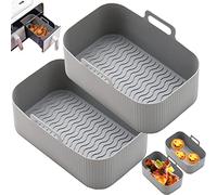 Molde Silicona Freidora de Aire-2 Piezas Accesorios Moldes Silicona Freidora de Aire,Moldes Para Freidora de Aire Accesorios Freidora Sin Aceite Silicona Air Fryer Compatible Cosori, Ninja, Cecotec