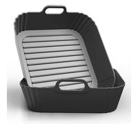 Molde Silicona Freidora de Aire 2 Piezas con Cecotec 6L/8L, Cosori 5,7L/6.2L, Philips Serie 2000, Ninja, Aigostar para Modelos de 5.5L-8,3L, Reutilizables Air Fryer Accesorios