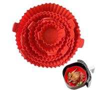 Molde Silicona Freidora de Aire, 6 Piezas Molde Silicona Freidora de Aire Sin Aceite, Accesorios Airfryer Silicona Air Fryer Sustituye Papel Airfyer Bandeja, Olla Reutilizable y Antiadherentes