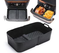 Molde Silicona Freidora de Aire, Accesorios para Freidora Ninja Foodi Flex 10,4 L AF500EU, Molde cuadrado Silicona Sustituye Papel Airfyer Accesorios Air Fryer, Air Fryer Accesorios