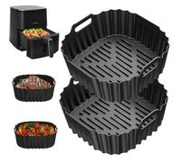 Molde Silicona Freidora de Aire para Cecotec 5.5l, Accesorios Air Fryer para Philips Airfryer serie 2000 4,2L, Reutilizable Cuadrado Airfryer Molde, sin BPA y apto para lavavajillas