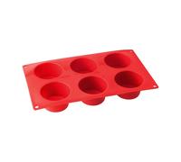 Molde silicona magdalenas para horno 6 cavidades antiadherente, Bandeja hornear muffins resistente desde -40ºC a 230ºC, Fuente hornear cupcakes resistente al ácido de frutas,30x18x4cm,Dr Oetker,1ud.