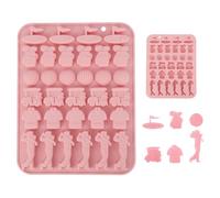 Molde Silicona para Golf, 32 Cavidades Forma Pelota Golf Rosa para Chocolate Decoración Cake Pops Dulces Fondant Cubitos Hielo Repostería y Recuerdos Fiesta(6 Diseños)